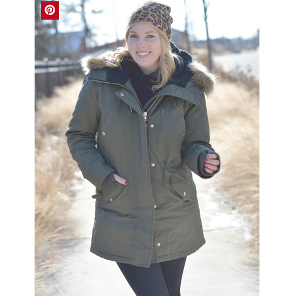 J. Crew Perfect Waxed Canvas PrimaLoft Winter Parka Dark Moss SZ S $398 - Picture 2 of 11